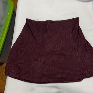 EUC Express eyelet plum skirt